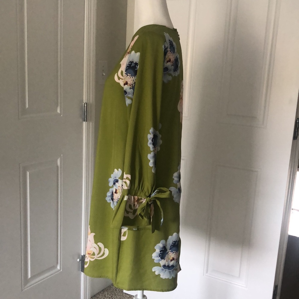 LOFT green and floral tunic dress - Picture 2 of 5